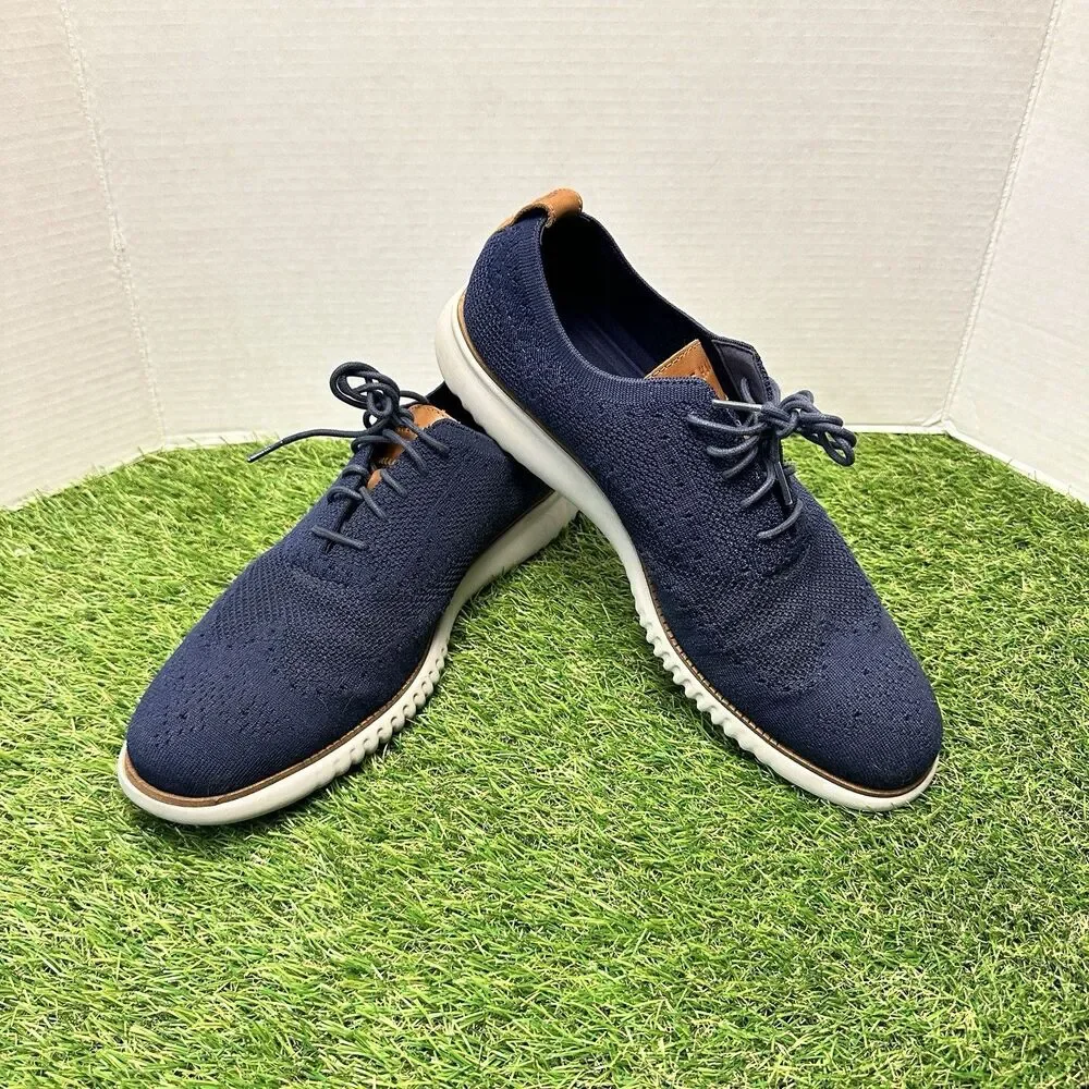 Cole Haan ZeroGrand Stitchlite Mens Size 12M C27569 Marine Blue Casual Oxfords